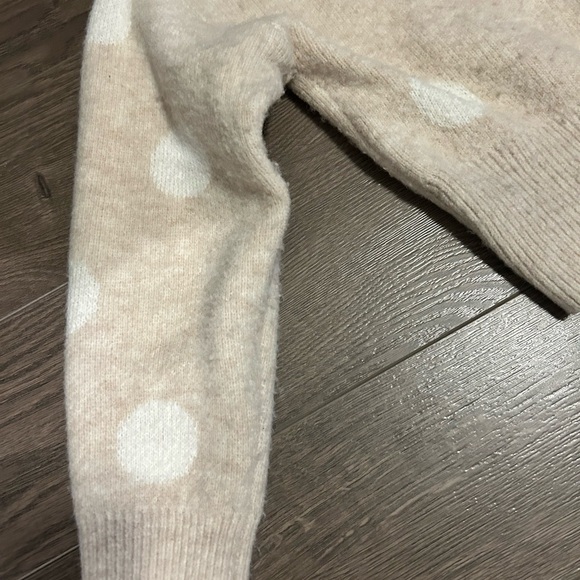 Desigual Beige Cardigan with White and Embroidered Polka Dots - Picture 5 of 10